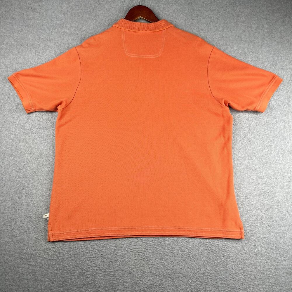 Tommy Bahama Supima Polo Shirt Coral Orange Beach Casual Mens Large - Picture 7 of 11